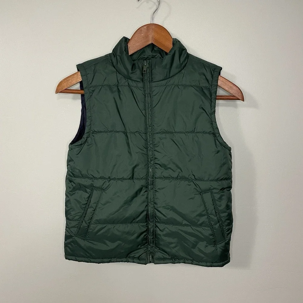 Gymboree Boys Blue & Gray Puffer Vest Size Small 5-6 Spring